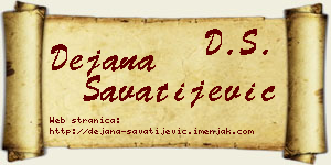 Dejana Savatijević vizit kartica